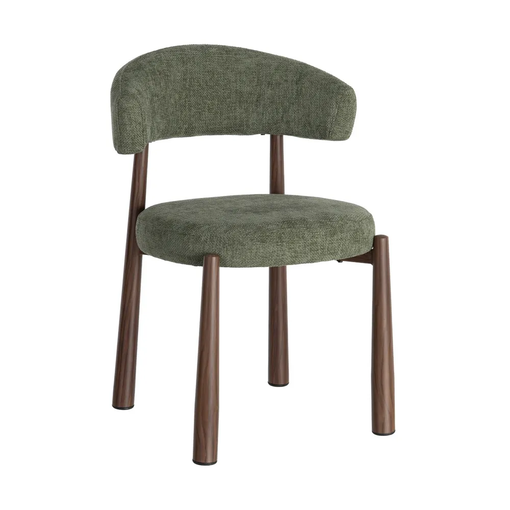 Scaun tapițat verde cu accent cromatic [2]
