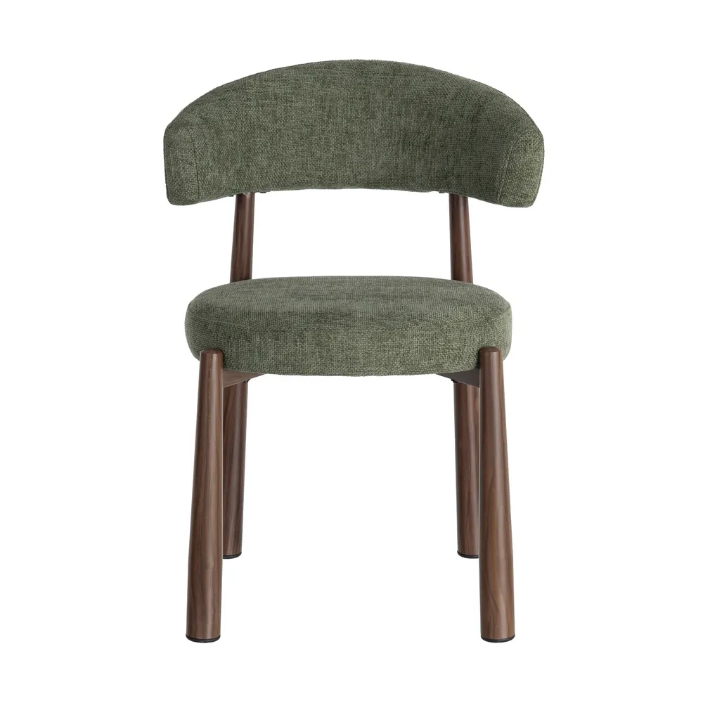 Scaun tapițat verde cu accent cromatic [3]