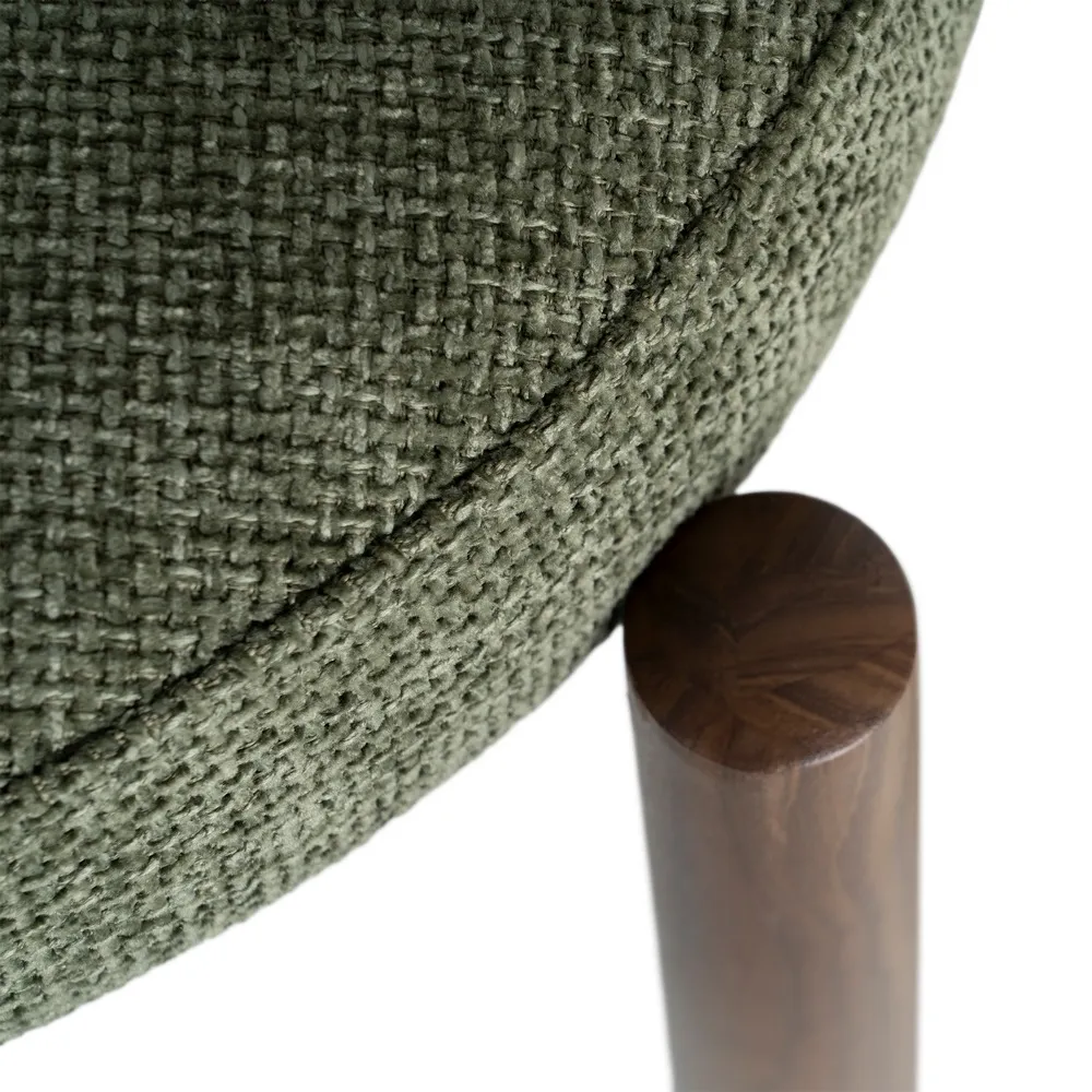 Scaun tapițat verde cu accent cromatic [4]