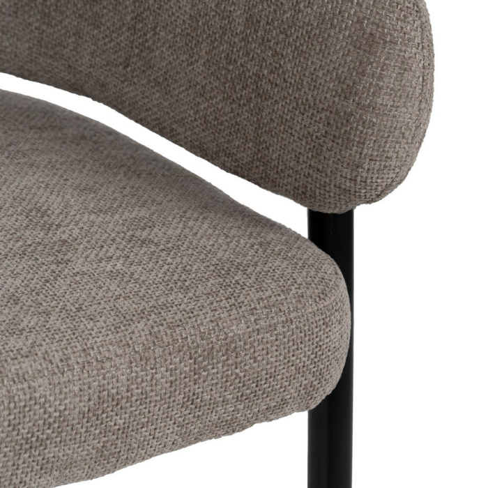 Scaun taupe tapițat cu structură metalică pentru contract [9]