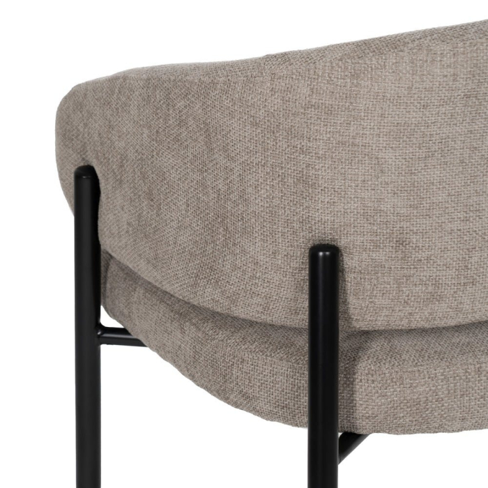 Scaun taupe tapițat cu structură metalică pentru contract [10]