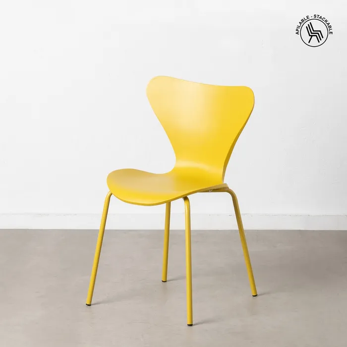 Scaun Terasa Galben, PP, Metal - creativdeco.ro [2]