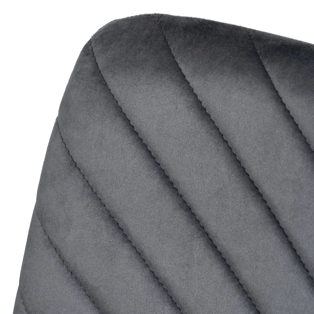 Scaun V-Line Gri-Negru, Catifea Metal - CreativDeco.ro [6]