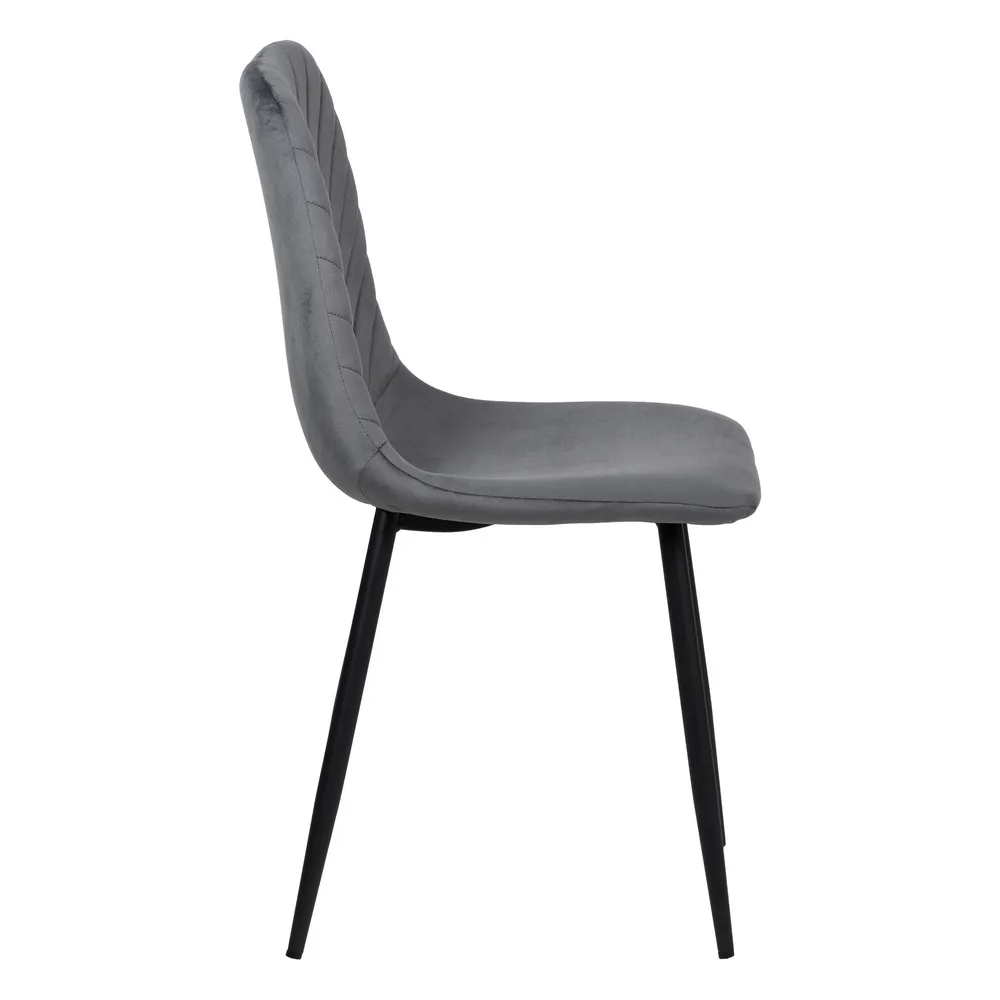 Scaun V-Line Gri-Negru, Catifea Metal - CreativDeco.ro [3]