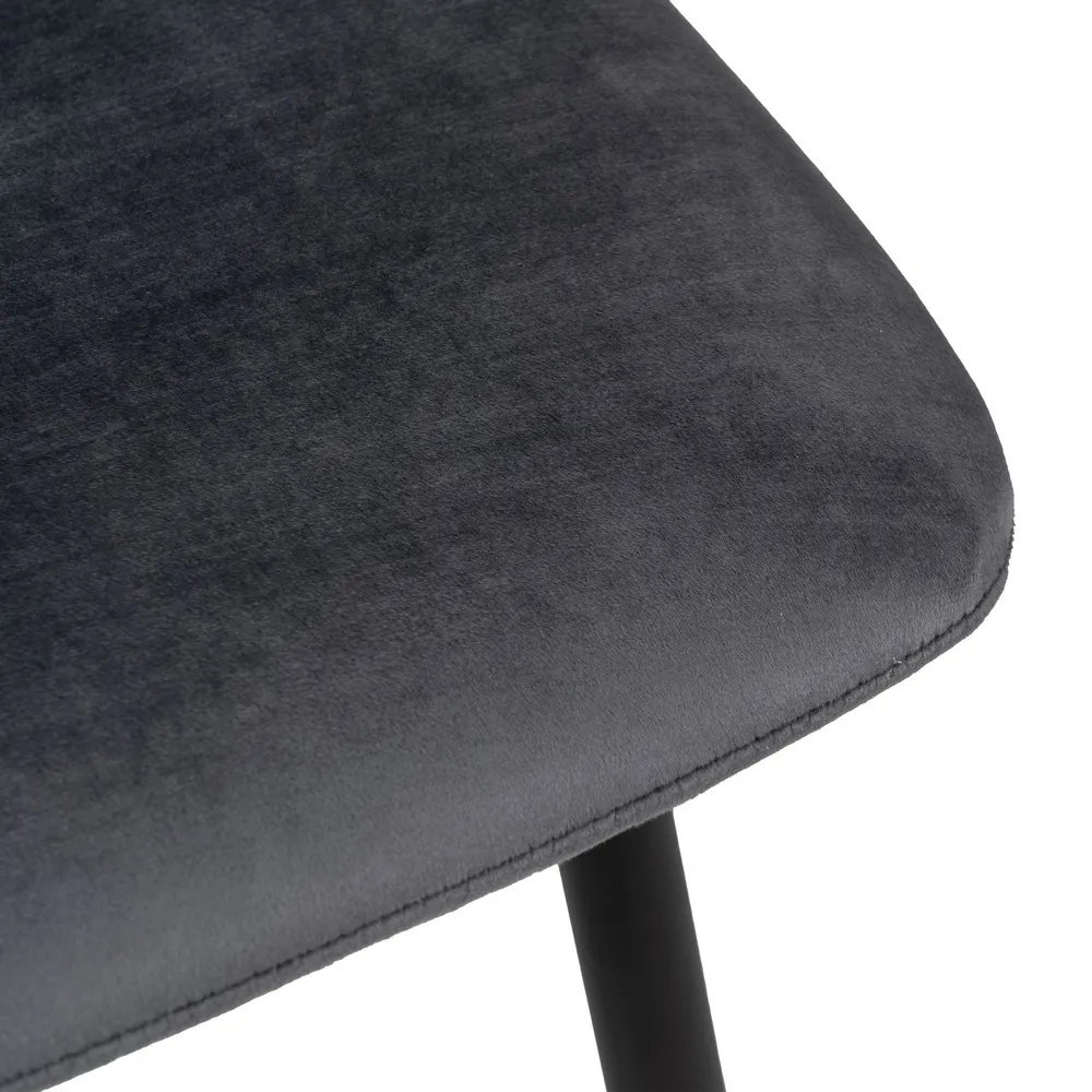Scaun V-Line Gri-Negru, Catifea Metal - CreativDeco.ro [9]