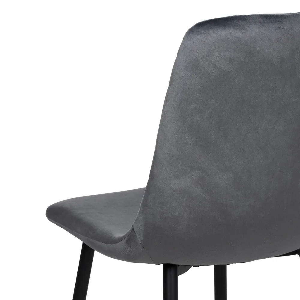 Scaun V-Line Gri-Negru, Catifea Metal - CreativDeco.ro [8]