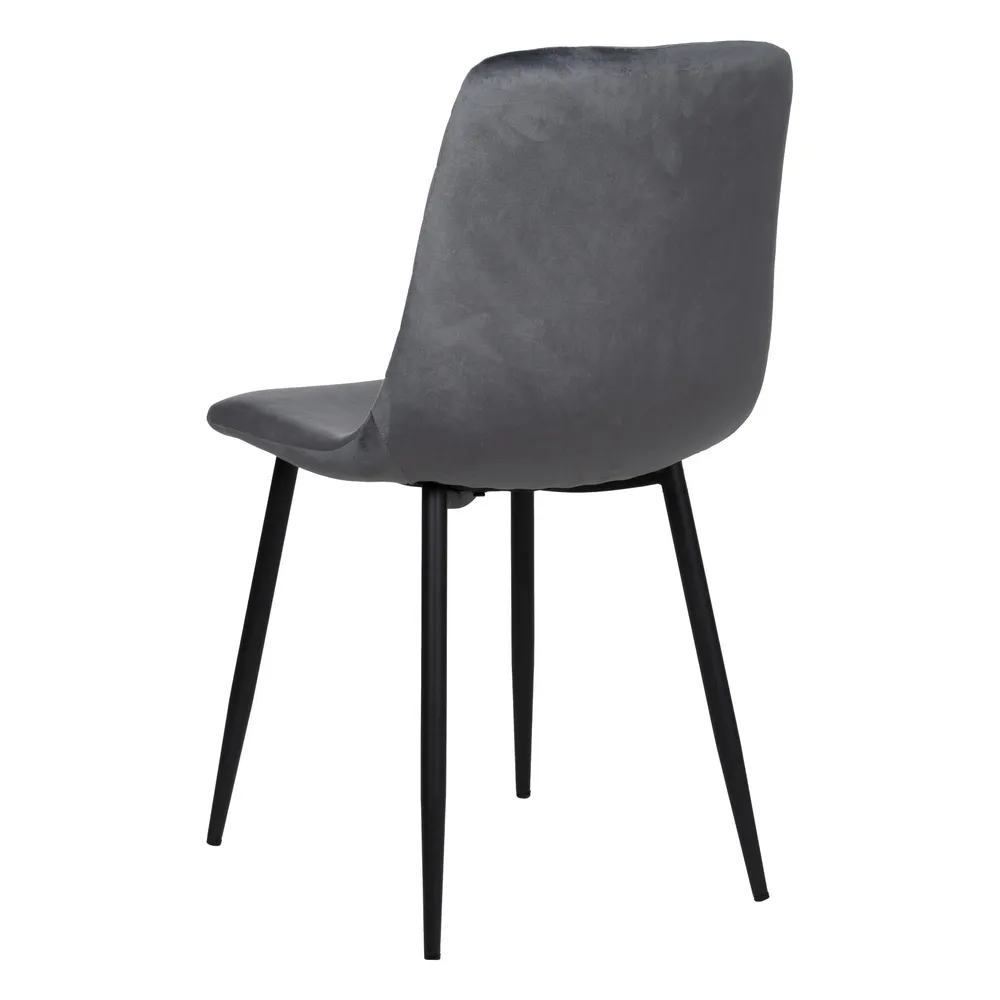 Scaun V-Line Gri-Negru, Catifea Metal - CreativDeco.ro [4]