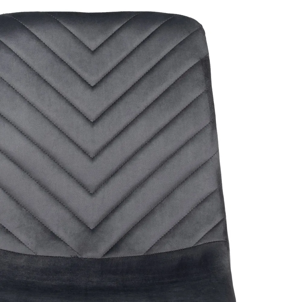 Scaun V-Line Gri-Negru, Catifea Metal - CreativDeco.ro [5]