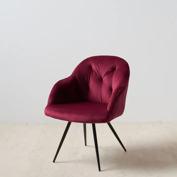 Scaun Velvet Bordeaux, Catifea, Metal - creativdeco.ro [1]