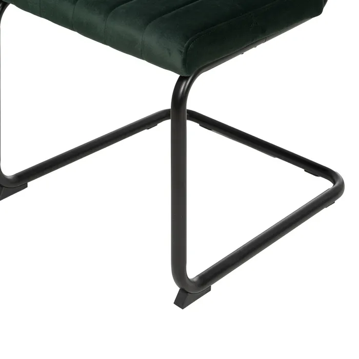 Scaun verde cu baza metalica, catifea fier [9]