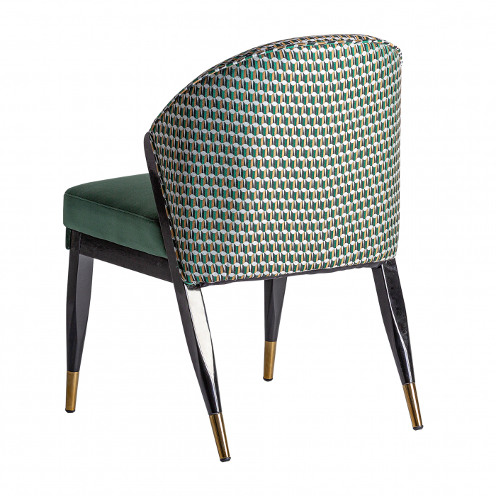 Scaun Art Deco cauciuc catifea verde|Scaune luxoase [4]