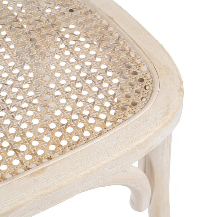 Scaun Vintage Lemn alb, Ratan - creativdeco.ro [8]