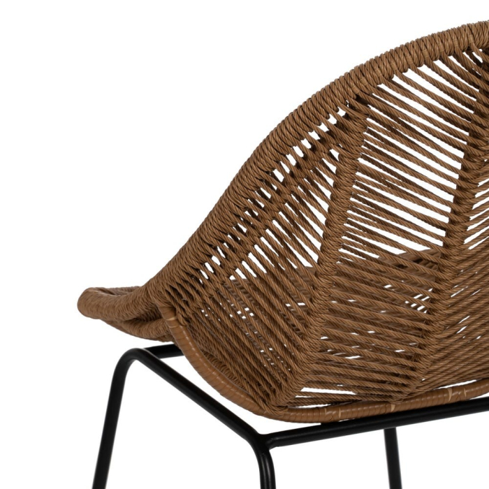 Scaune din polietilenă și oțel pentru exterior, set 2, design ergonomic [10]