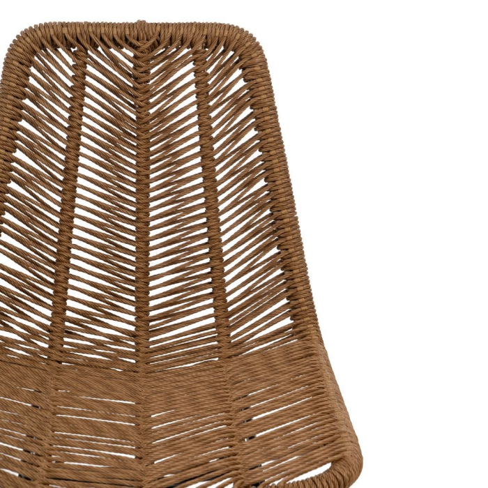 Scaune din polietilenă și oțel pentru exterior, set 2, design modern [5]