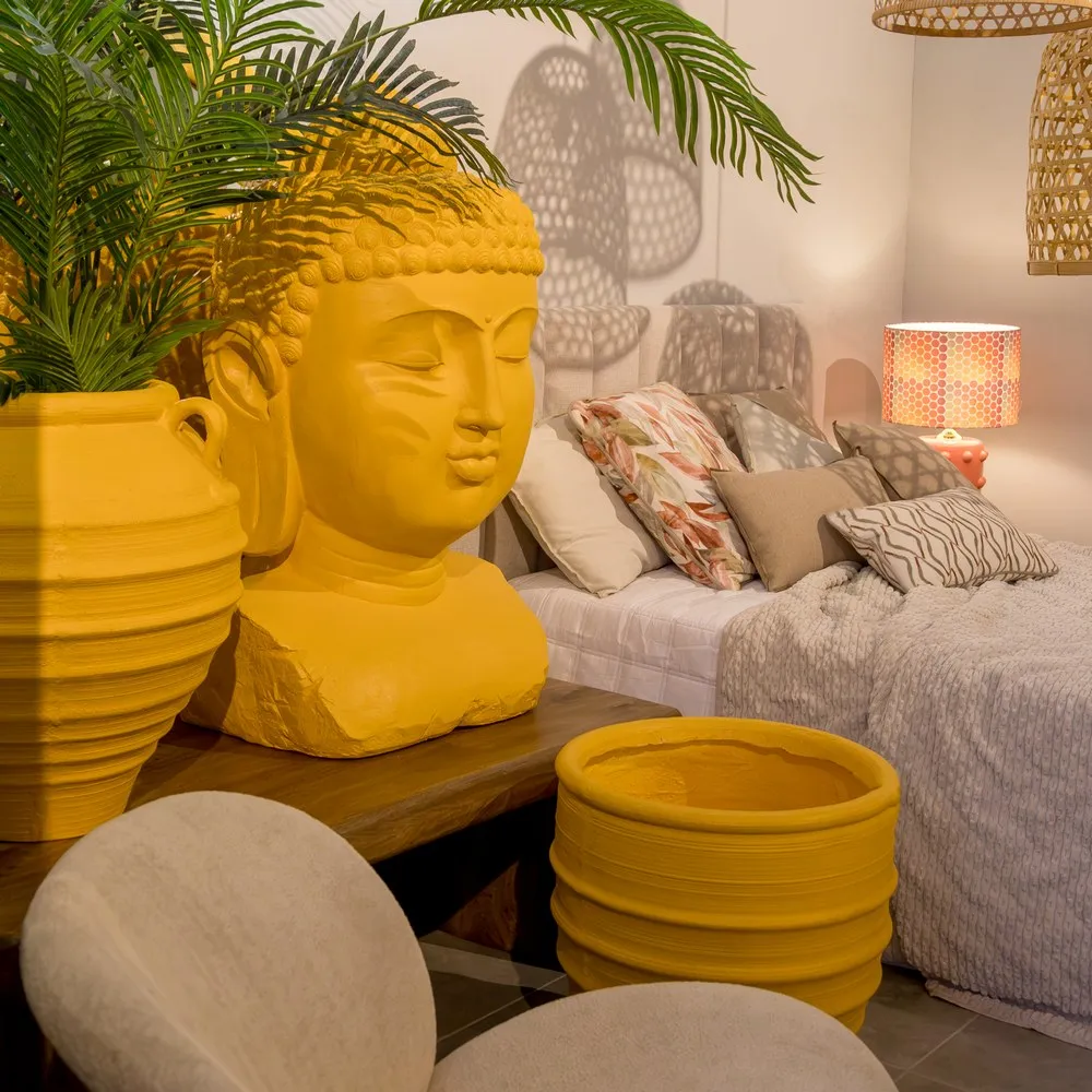 Bust Buddha galben|Decorațiuni meditative vibrante [2]