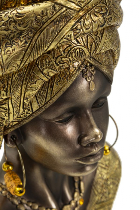 Sculptura femeie africana cu turban | Arta etnica stil | CreativDeco.ro   [5]