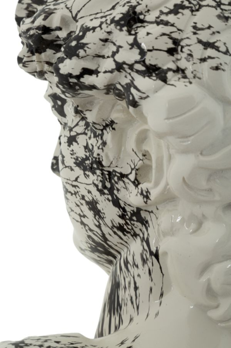 Sculptură decorativă alb-negru cu formă de cap stilizat [6]