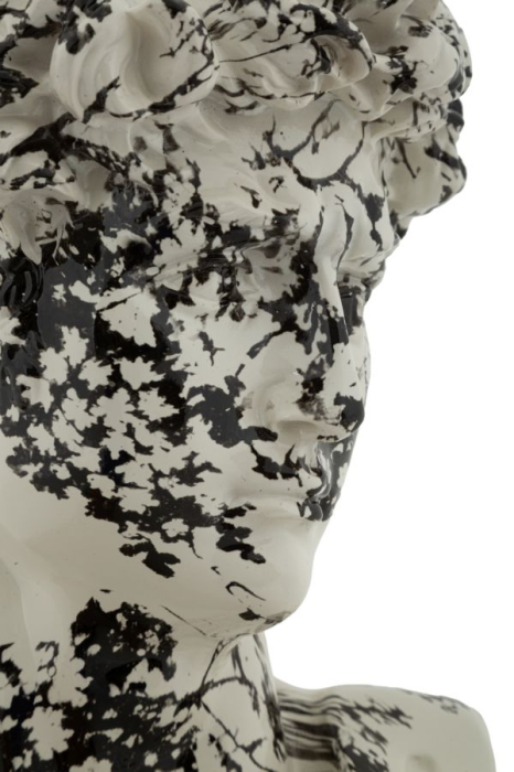 Sculptură decorativă alb-negru cu formă de cap stilizat [4]
