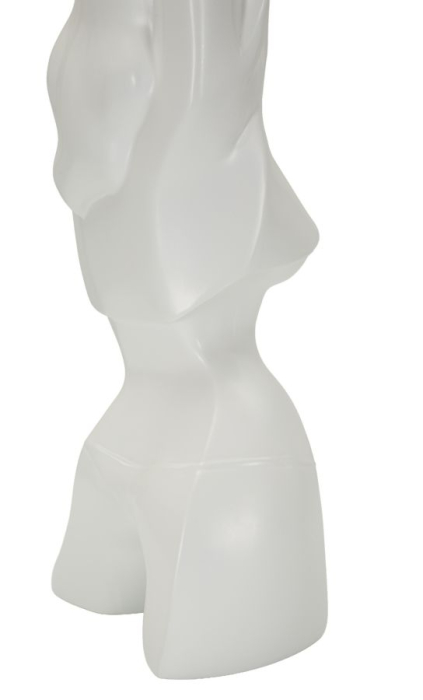 Sculptură decorativă albă cu siluetă feminină abstractă [6]