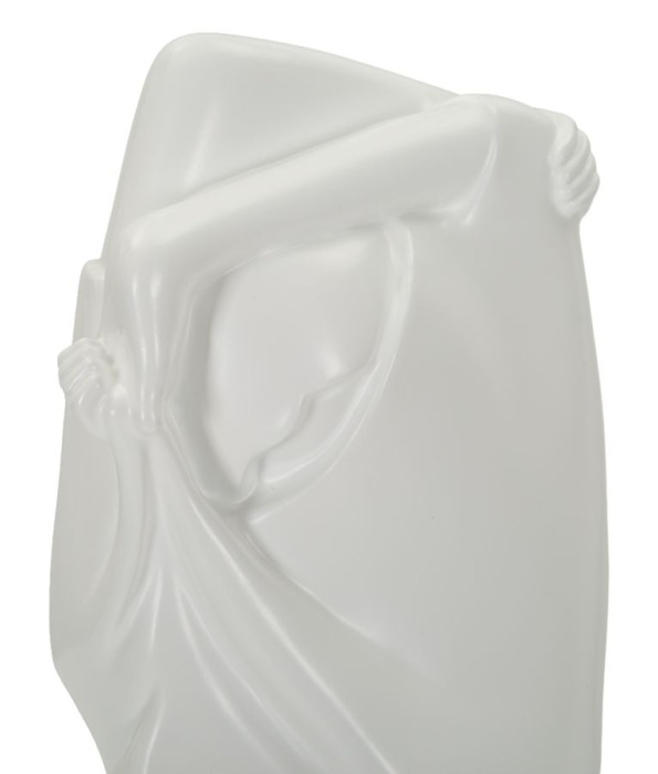 Sculptură decorativă albă cu siluetă feminină abstractă [5]