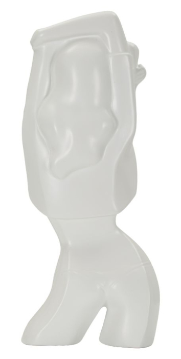 Sculptură decorativă albă cu siluetă feminină abstractă [4]