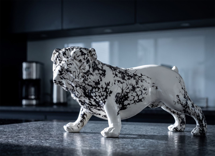 Sculptură decorativă cu buldog design compact [7]