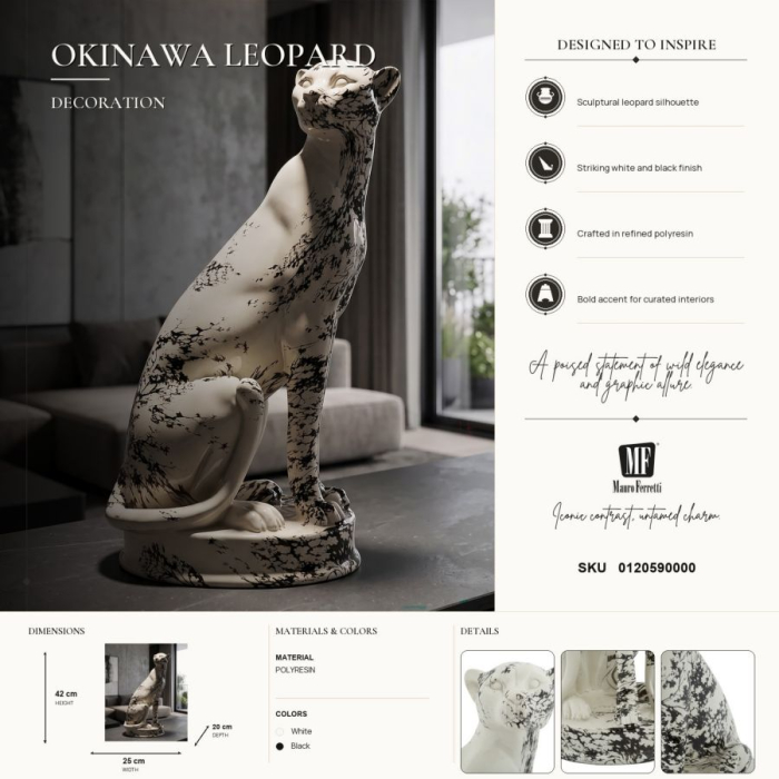 Sculptură decorativă cu leopard caracter puternic [8]