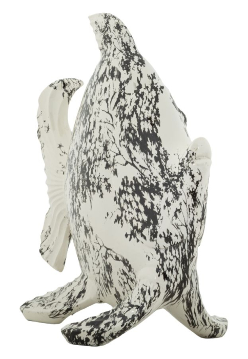 Sculptură decorativă cu pește stilizat linii fluide [2]