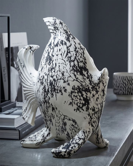 Sculptură decorativă cu pește stilizat linii fluide [8]