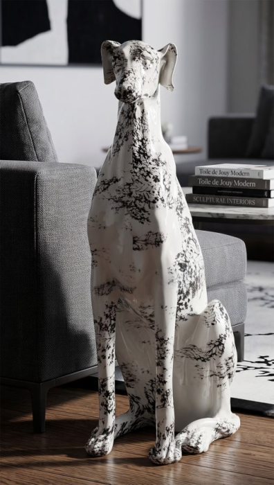 Sculptură decorativă de podea cu câine stilizat [8]