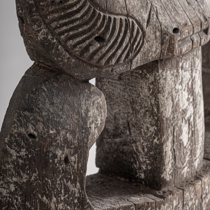 Sculptură decorativă de podea din lemn de suar sculptat Rolho [2]