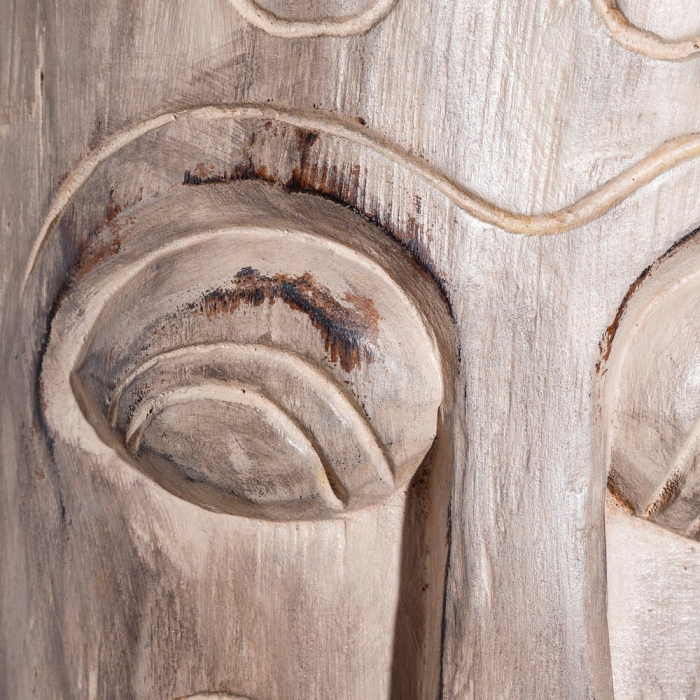 Sculptura decorativa lemn Java cu suport metalic etnica [3]