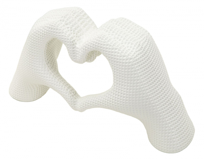 Sculptură decorativă inimă din rășină albă – imagine principală – Lover White [4]
