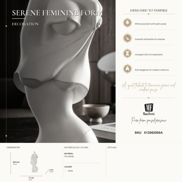 Sculptură decorativă minimalistă cu siluetă feminină [7]