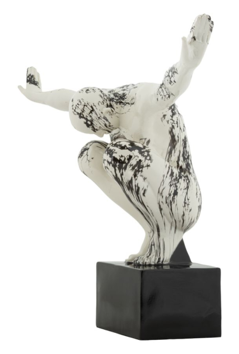 Sculptură decorativă stil oriental cu gimnastă în mișcare [2]