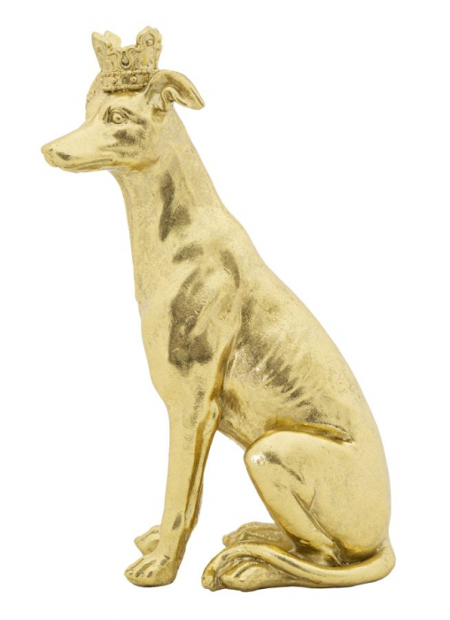 Sculptura decorativa aurie Dog, rasina | creativdeco.ro [6]