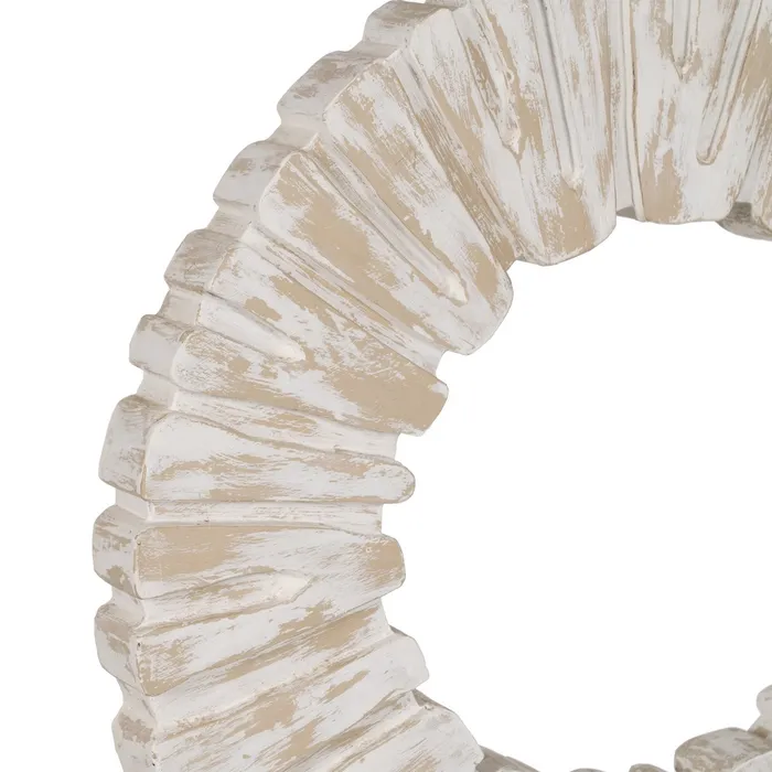 Sculptura inel lemn de mango natural-alb - creativdeco.ro [3]