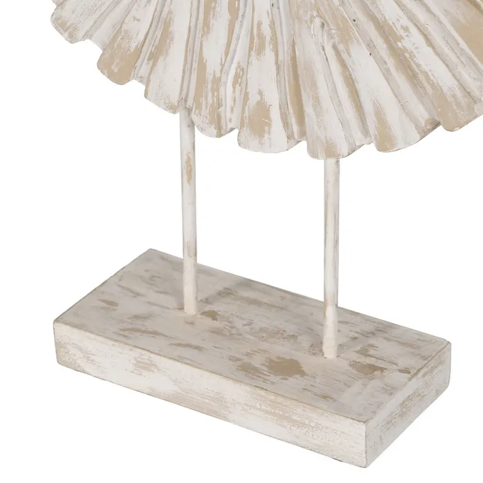 Sculptura inel lemn de mango natural-alb - creativdeco.ro [6]