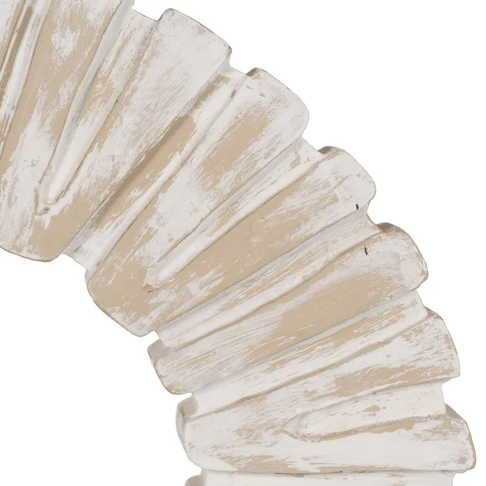 Sculptura inel lemn de mango natural-alb - creativdeco.ro [4]