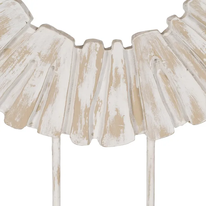 Sculptura inel lemn de mango natural-alb - creativdeco.ro [5]