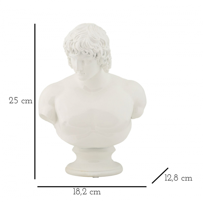 Bust Centurione roman alb decorativ - CreativDeco.ro   [7]
