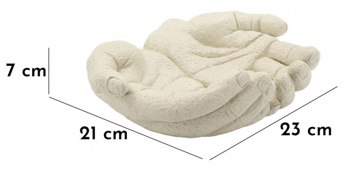 Set boluri decorative mâini din rășină bej – imagine principală – Hands Stons [9]
