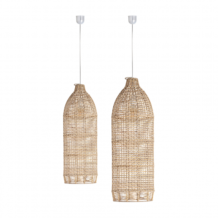 Set candelabre ratan etnice|Corpuri iluminat exotice [2]