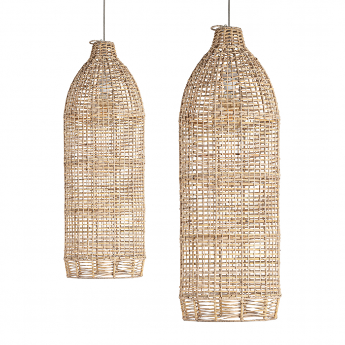 Set candelabre ratan etnice|Corpuri iluminat exotice [1]