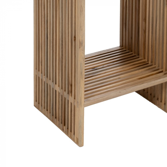 Set coloane tec reciclat lamele naturale, forma aerisita japandi [7]