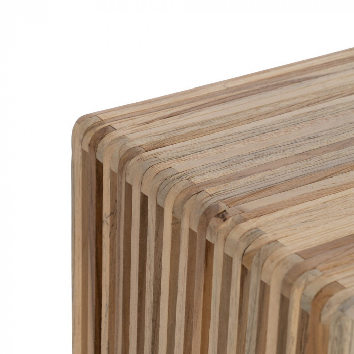 Set coloane tec reciclat lamele naturale, forma aerisita japandi [5]