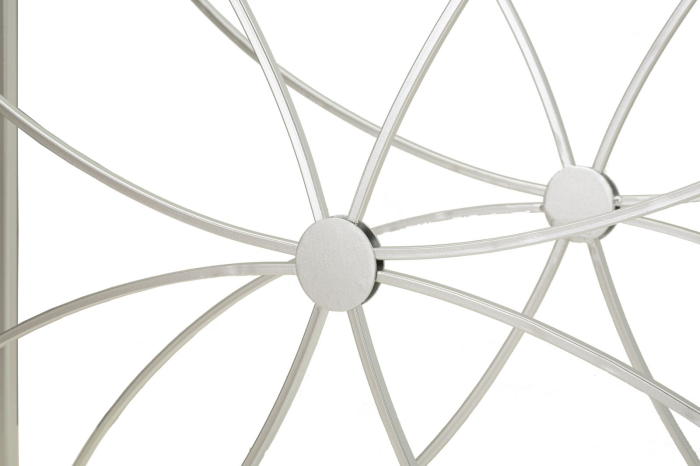 Set 2 console metal argintiu cu blat sticlă [7]