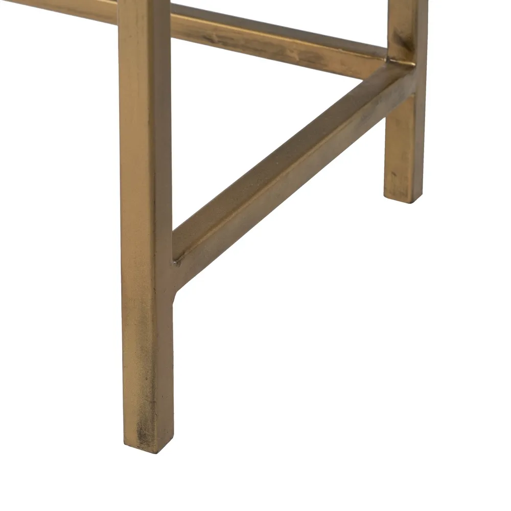 Set 2 Console Gold-Black, Auriu Negru, Metal Sticla - creativdeco.ro [9]