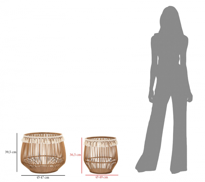 Set cosuri ratan boho chic CreativDeco [6]