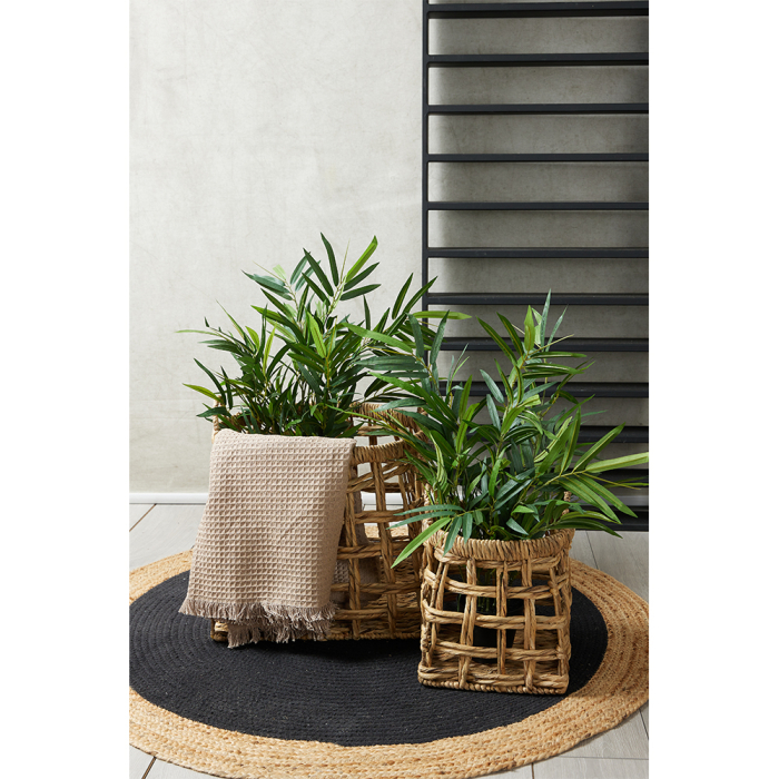 Set 2 coșuri zambilă apă – împletite manual cu cadru metalic [2]